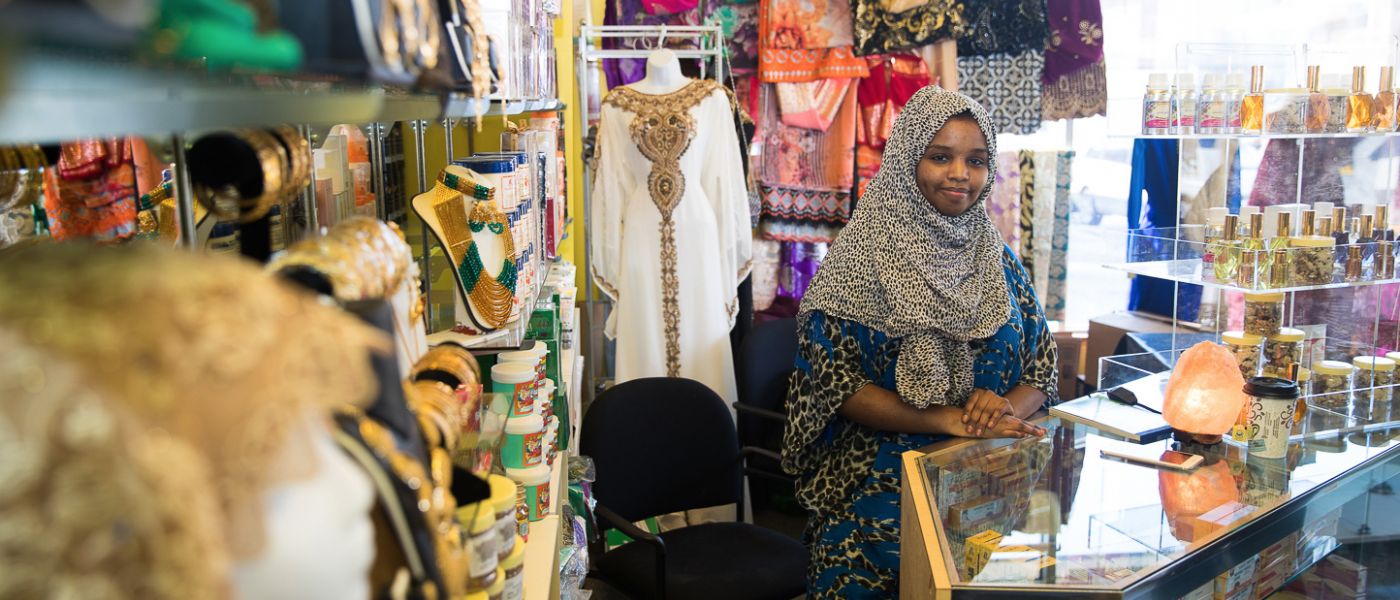 Somali vendor in market
